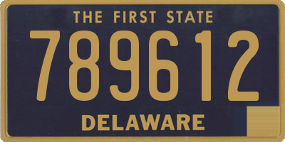 DE license plate 789612