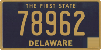 DE license plate 78962