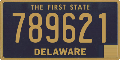 DE license plate 789621