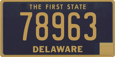 DE license plate 78963