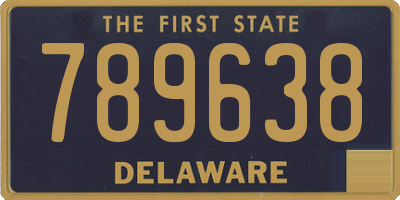 DE license plate 789638