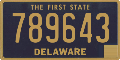 DE license plate 789643