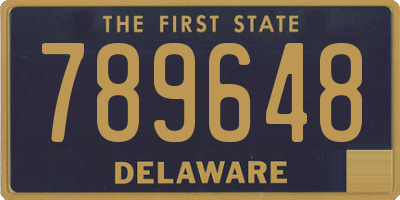 DE license plate 789648