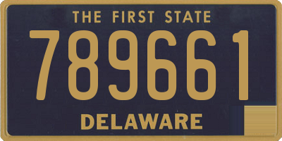 DE license plate 789661