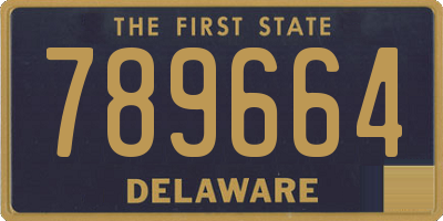 DE license plate 789664