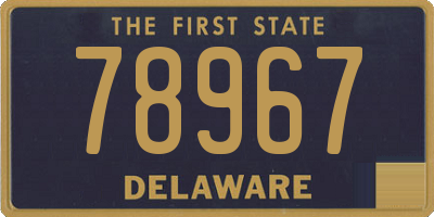 DE license plate 78967