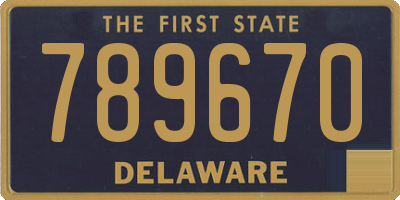 DE license plate 789670
