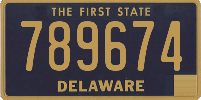 DE license plate 789674