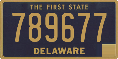 DE license plate 789677