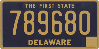DE license plate 789680
