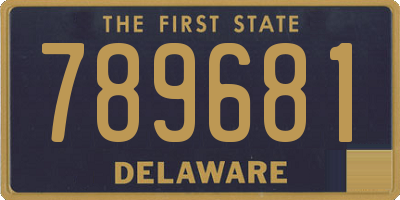 DE license plate 789681