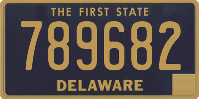 DE license plate 789682