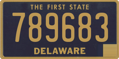 DE license plate 789683