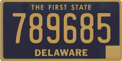 DE license plate 789685