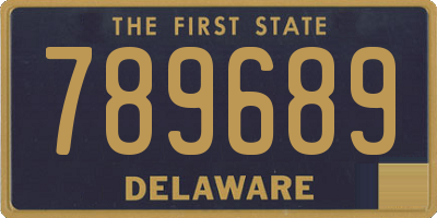 DE license plate 789689