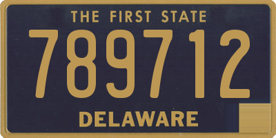 DE license plate 789712
