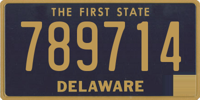 DE license plate 789714