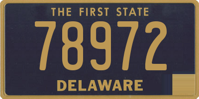DE license plate 78972