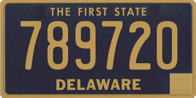 DE license plate 789720