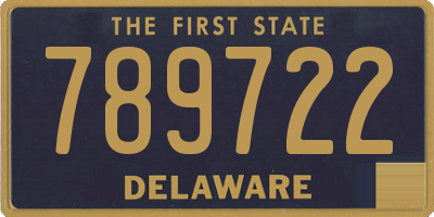 DE license plate 789722