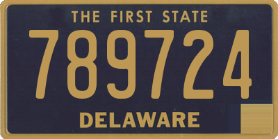 DE license plate 789724