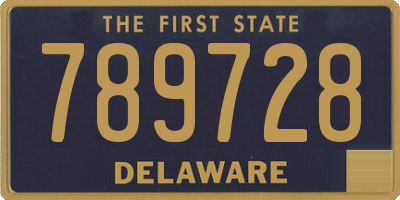 DE license plate 789728