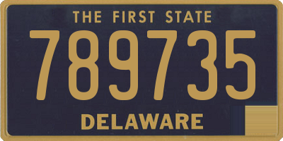 DE license plate 789735