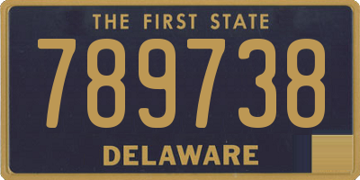 DE license plate 789738