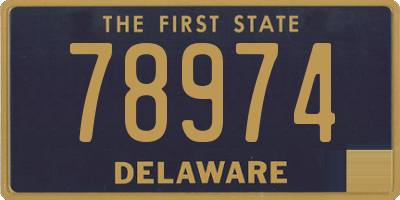 DE license plate 78974