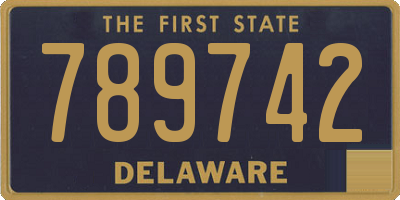 DE license plate 789742