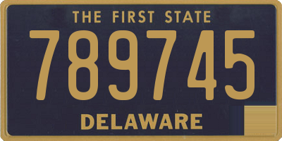 DE license plate 789745