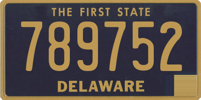 DE license plate 789752
