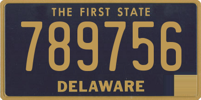 DE license plate 789756