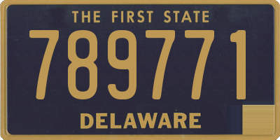 DE license plate 789771