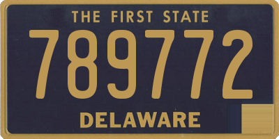 DE license plate 789772
