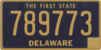 DE license plate 789773