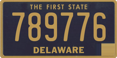 DE license plate 789776