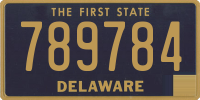 DE license plate 789784