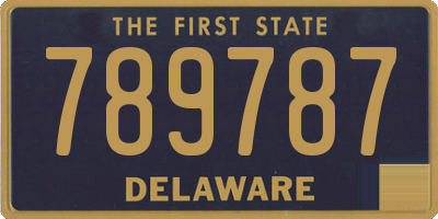 DE license plate 789787