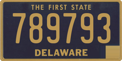 DE license plate 789793