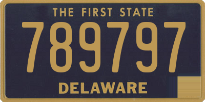 DE license plate 789797