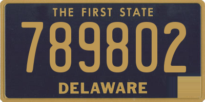 DE license plate 789802
