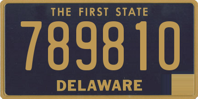 DE license plate 789810