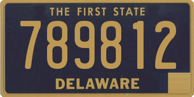 DE license plate 789812