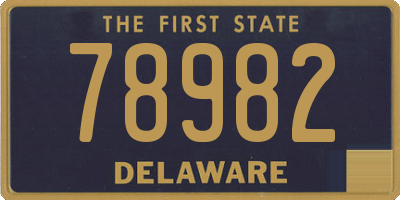 DE license plate 78982