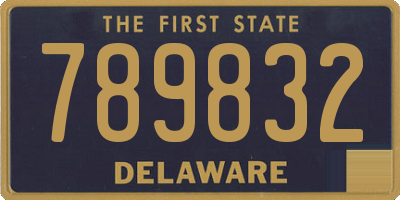 DE license plate 789832