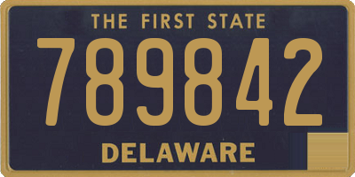 DE license plate 789842