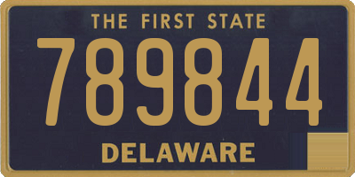 DE license plate 789844