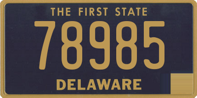 DE license plate 78985