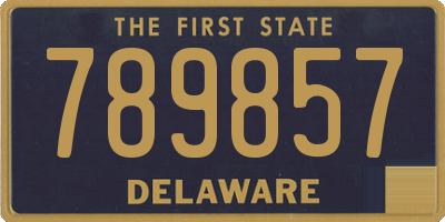 DE license plate 789857